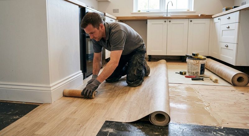 Sheet Linoleum Installation in Celina, TX